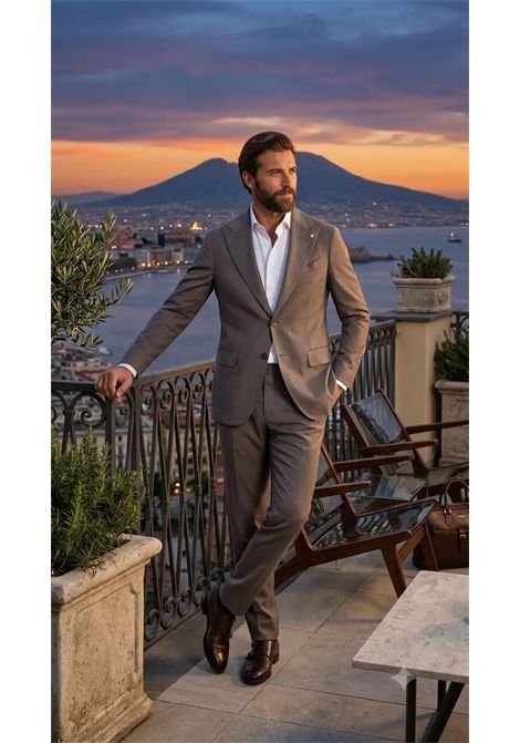 Abito Monopetto Rever A Lancia In Fresco Di Lana MANUEL RITZ | Abiti | 4032A3748 26000029